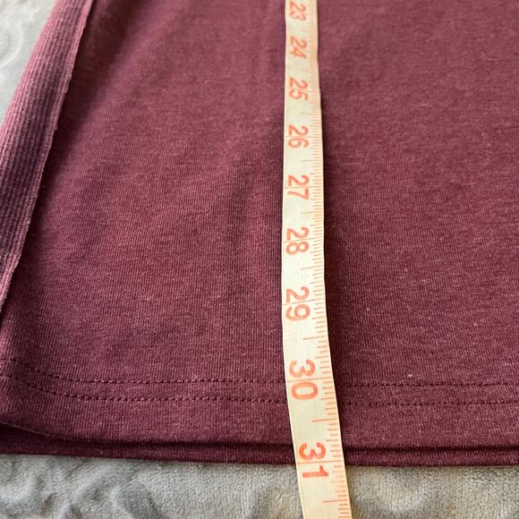 The Normal Brand Puremeso Weekender Dress Long Sleeve Wine Heather Sz XS - Picture 11 of 11